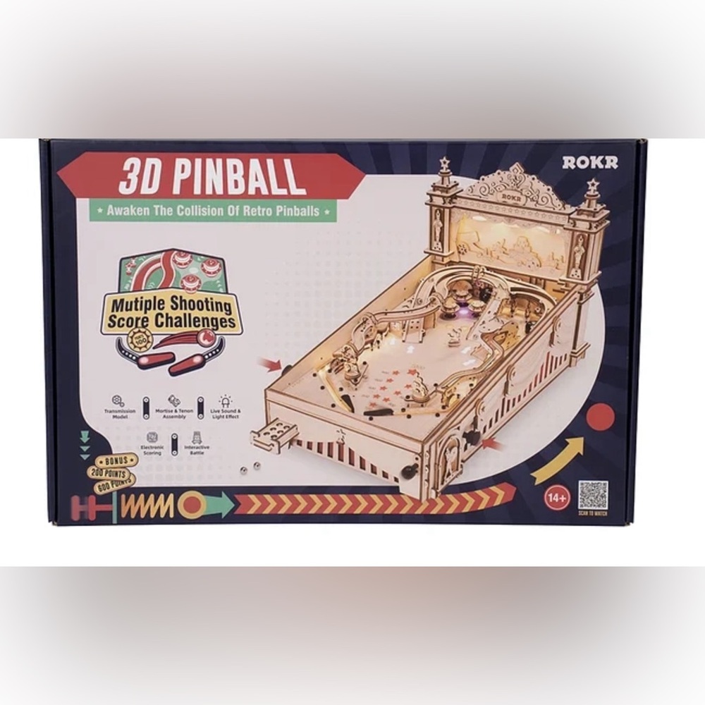 ROKR DIY 3D Pinball Machine Kit